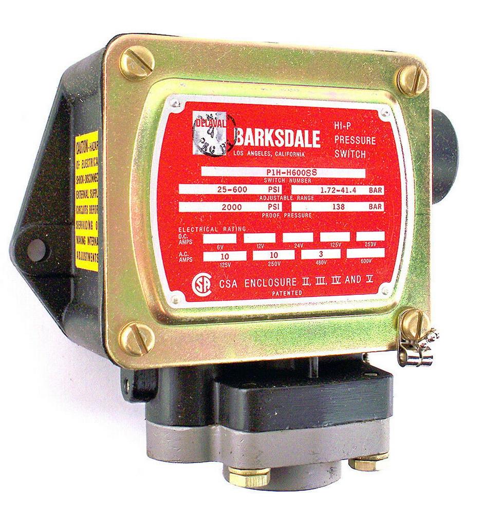 Barksdale P1H Pressure Switch,Pressure Switch, Pressure Control, Hydraulic Pressure Switch, Barksdale , P1H-H600 , Oil Pressure Switch, ,Barksdale,Instruments and Controls/Measurement Services