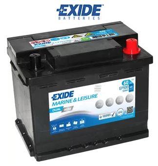 EXIDE, EP500, 12V, 60Ah, DUAL AGM LEISURE MARINE BATTERY,EP500,EXIDE,Electrical and Power Generation/Electrical Equipment/Battery Chargers