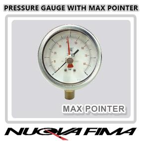Pressure Gauge With Max Pointer,Max pointer,Nuova Fima,Instruments and Controls/Indicators