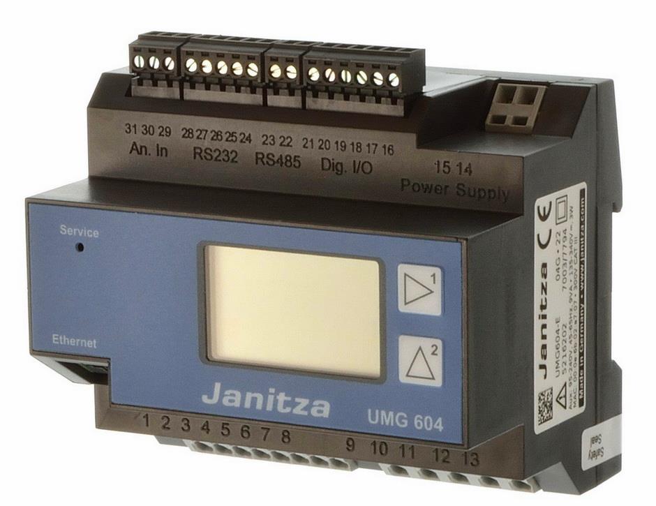 Janitza UMG604 Universal Meter,Controller , Process Meter, Indicator , Universal Meter, Power Analyser, Universal Measuring, Janitza, UMG604, PT100 Temp Controller, Digital Controller,,Janitza,Instruments and Controls/Displays