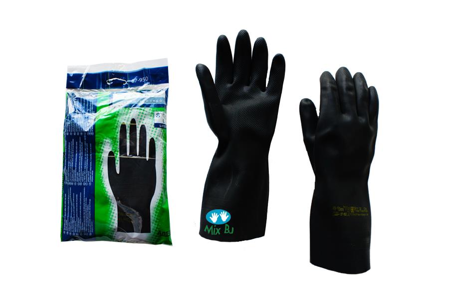 ถุงมือยางแบบมีซับในสีดำ Ansell Extra 75,ถุงมือยางแบบมีซับในสีดำ,Ansell,Plant and Facility Equipment/Safety Equipment/Gloves & Hand Protection