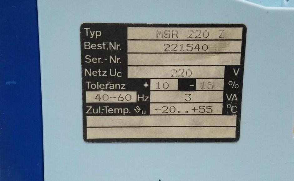 Ziehl MSR220 PTC Thermistor