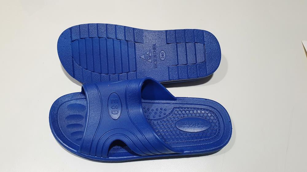 ESD PVC SPU Solid Slipper - Blue Color (06016-BL),ESD Slipper,HALEMANN,Automation and Electronics/Cleanroom Equipment