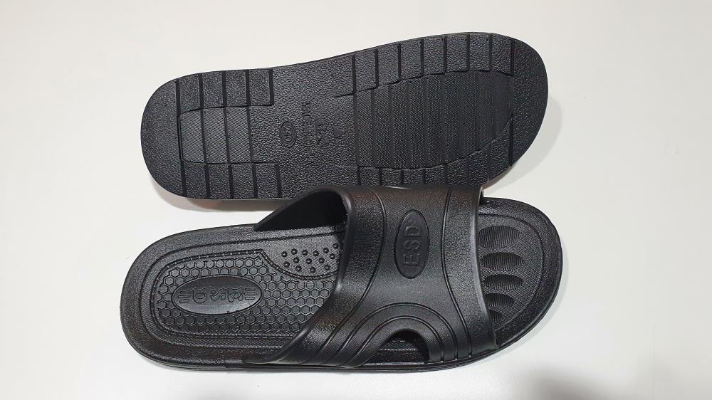 ESD PVC SPU Solid Slipper - Black Color (06016-B),ESD Slipper,HALEMANN,Automation and Electronics/Cleanroom Equipment