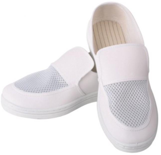 ESD Mesh Shoes (PVC Upper + PU Outside) White Color (06035-W),ESD Shoe ,HALEMANN,Automation and Electronics/Cleanroom Equipment
