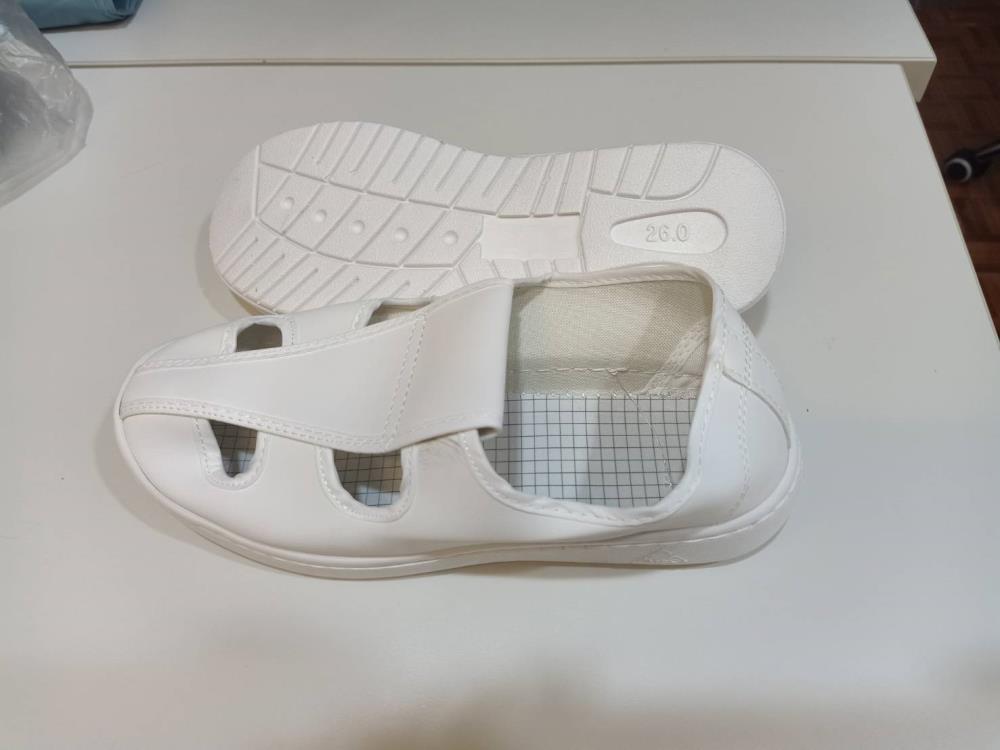 ESD Butterfly Shoe (PVC Upper + SPU Sole) White Color (06041-W),ESD Shoes,HALEMANN,Automation and Electronics/Cleanroom Equipment