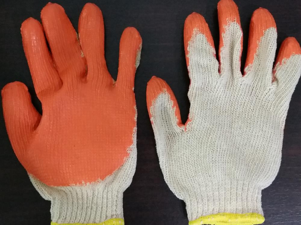 ถุงมือผ้าเคลือบยางสีส้ม,ถุงมือกันบาด,,Plant and Facility Equipment/Safety Equipment/Gloves & Hand Protection