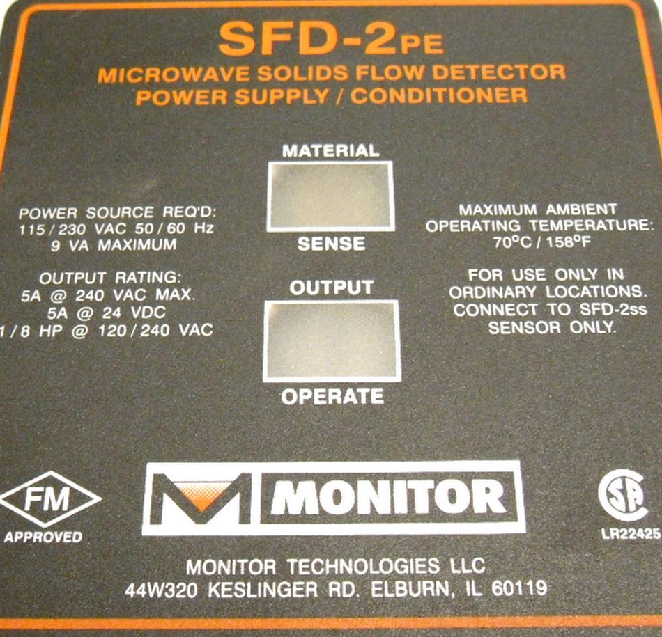 Monitor SFD-2 Solids Flow Monitor 