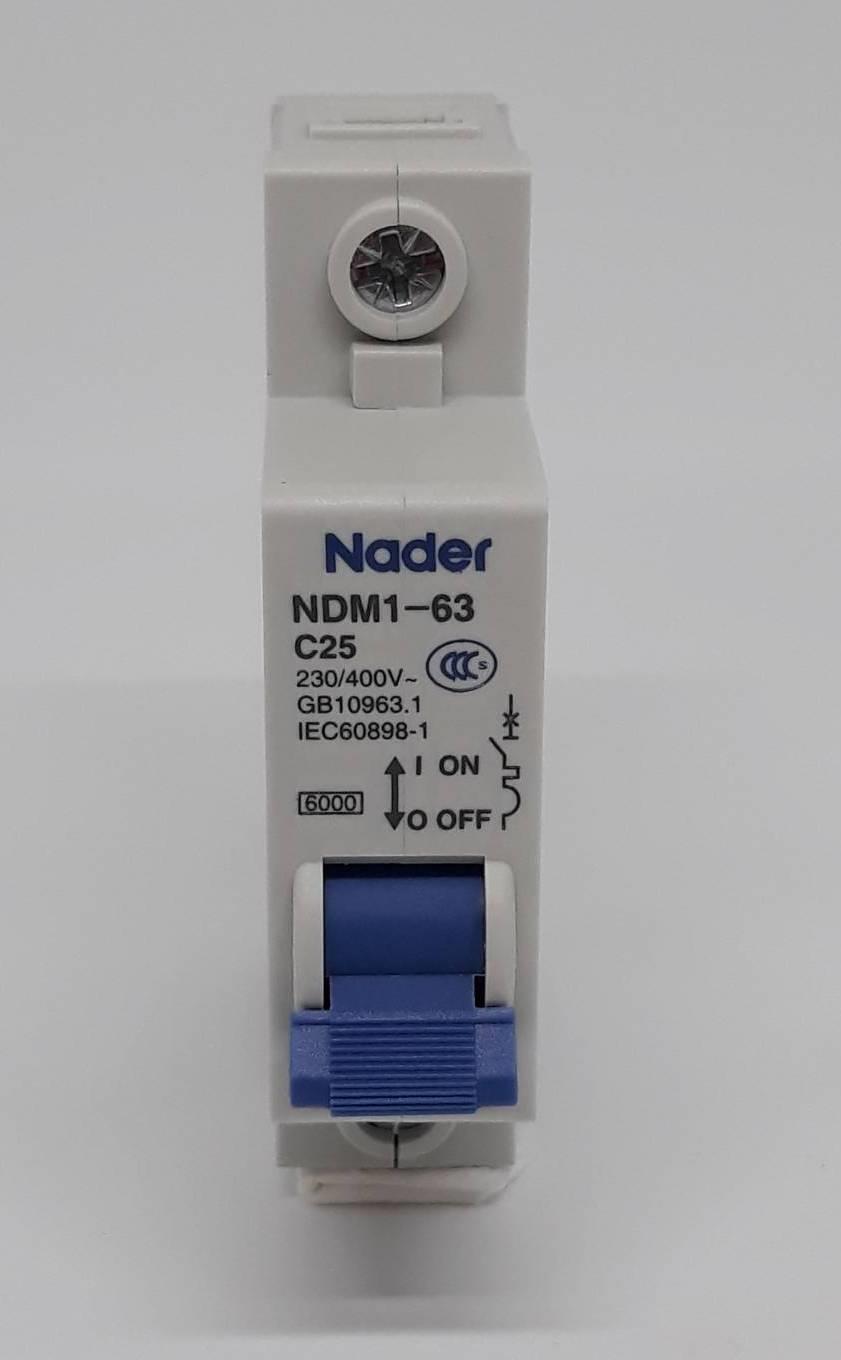 Breaker NADER 1P 25A 6kA,Circuit breaker,NADER,Automation and Electronics/Electronic Components/Circuits