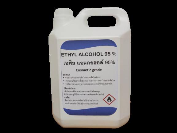 จำหน่ายเอทิล แอลกอฮอล์ 95% (Ethyl Alcohol 95%) บรรจุ 5 ลิตร