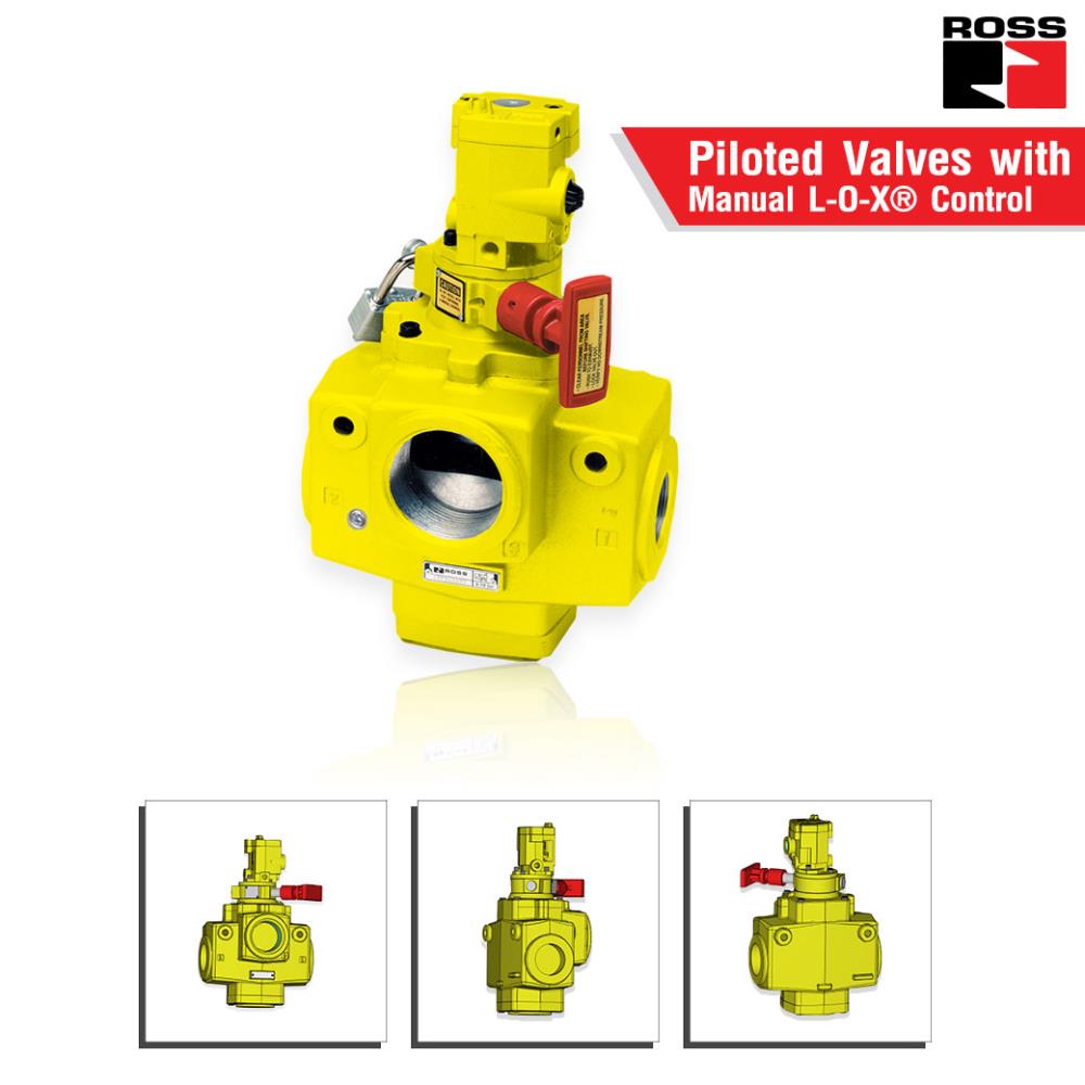 Piloted Valves with Manual L-O-X? Control,Safety Valve, Valves, Piloted Valves, Manual L-O-X,ROSS,Pumps, Valves and Accessories/Valves/Safety Valve