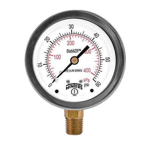 WINTERS  PFHZR  Hydraulic Stainless Steel Liquid Filled Pressure Gauge,WINTERS  PFHZR  Hydraulic Stainless Steel Liquid Filled Pressure Gauge,WINTERS,Instruments and Controls/Gauges
