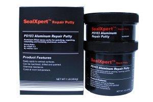 Sealxpert  PS103 Aluminium Repair Putty กาวอีพ๊อกซี่ เนื้อครีมเข้มข้น 2 ส่วนมีเนื้ออลูมิเนียมผสม ใช้ได้กัอลูมิเนียม 