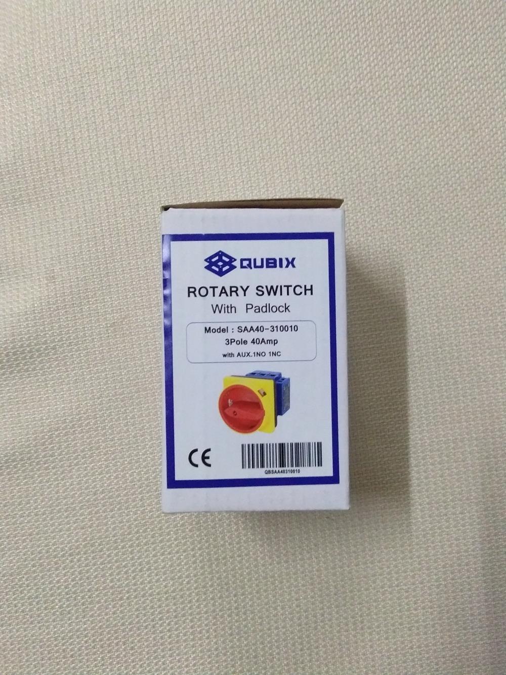 QUBIX : ROTARY SWITCH : ON-OFF 40A 3P with 1NO 1NC,นครราชสีมา QUBIX ROTARY SWITCH โรตารี่ สวิตช์ ON OFF 40A 3P 1NO 1NC โคราช,,Instruments and Controls/Switches