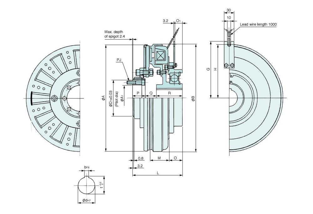SINFONIA (SHINKO) Electromagnetic Clutch SF-1525/BMS,SF-1525/BMS, SF-1525BMS, SINFONIA, SHINKO, Electromagnetic Clutch, Magnetic Clutch, Electric Clutch, Warner Clutch ,SINFONIA, SHINKO,Machinery and Process Equipment/Brakes and Clutches/Clutch