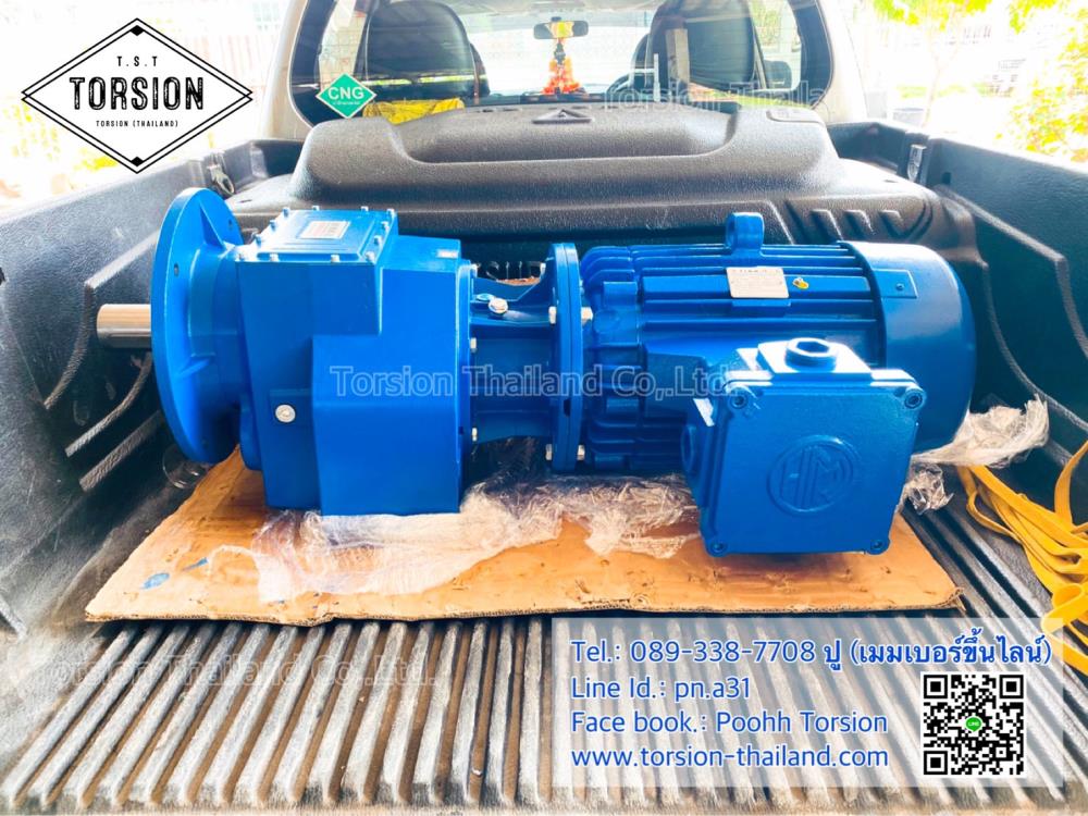 “HUMMER” (Italy) Helical gear motor Model : H-122FB Ratio : 16.92 (กันระเบิด),Helical gear motor , มอเตอร์เกียร์ , เกียร์ทดรอบ , มอเตอร์กันระเบิด , Explosion proof motor , TORSION , HUMMER , Gear , Gear reducer , มอเตอร์เกียร์ใบกวน,HUMMER,Machinery and Process Equipment/Gears/Gearmotors