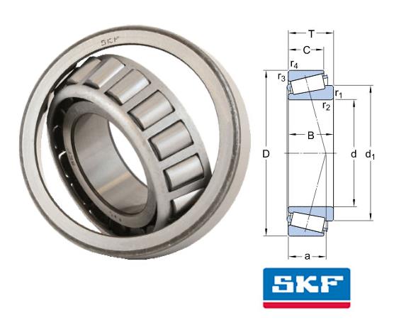 32234 ( เบอร์เก่า 32234j2 )  SKF  Tapered roller bearings, single row 170 x 310 x 91 mm. 28.6 kg. สั่งนอก 5 - 30 วัน,32234,SKF,Machinery and Process Equipment/Bearings/Roller