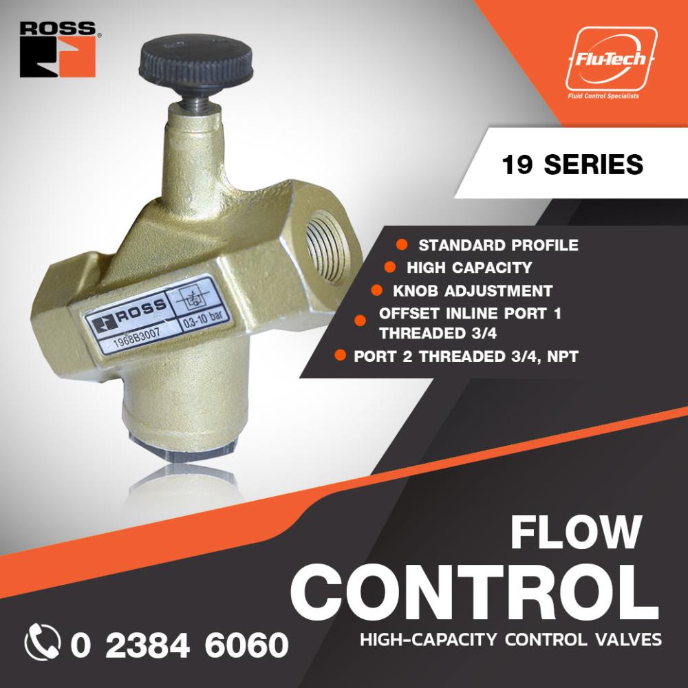 Flow Control Valves - 19 Series,1968B4007, Flow Control Valves, NPT & BSPP,ROSS,Pumps, Valves and Accessories/Valves/Flow Control Valves