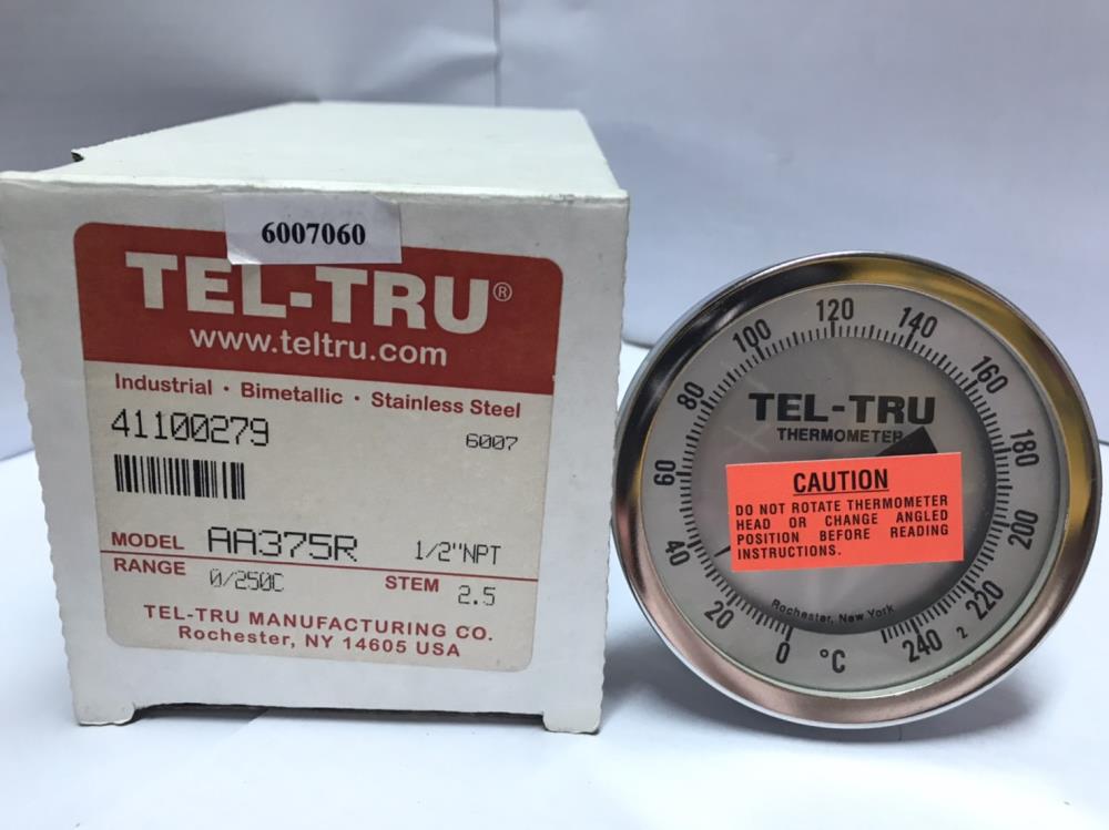 Tel-Tru Bimetal Thermometer รุ่น AA375R (4110-02-79),Tel-Tru , Bimetal Thermometer ,AA375R,เครื่องวัดอุณหภูมิ ,วัดอุณหภูมิอาหาร, วัดอุณหภูมิแบบเข็มพกพา, เทอร์โมมิเตอร์,Tel-Tru,Instruments and Controls/Thermometers