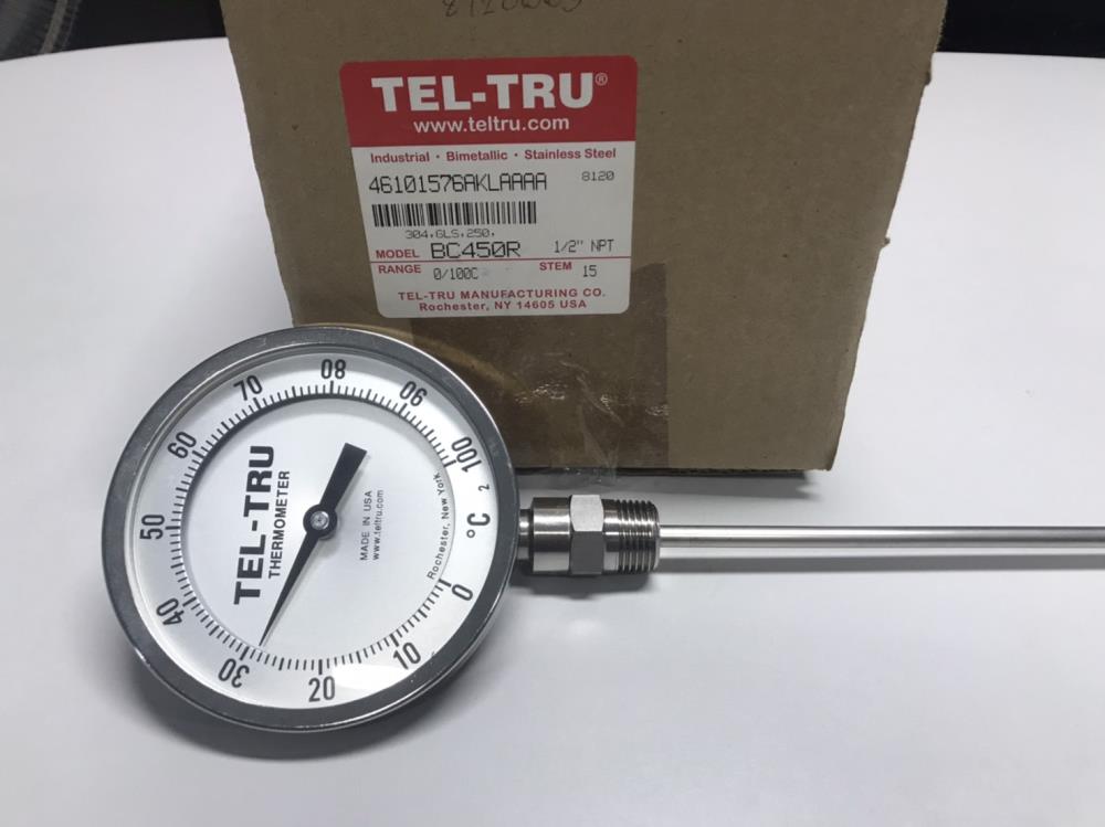 Tel-Tru Bimetal Thermometer รุ่น BC450R (4610-15-76), Tel-Tru, Bimetal Thermometer ,BC450R,เครื่องวัดอุณหภูมิ ,วัดอุณหภูมิอาหาร, วัดอุณหภูมิแบบเข็มพกพา, เทอร์โมมิเตอร์,Tel-Tru,Instruments and Controls/Thermometers