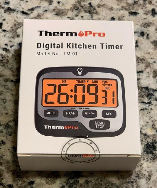 Thermopro TM01 Countdown timer นาฬิกาจับเวลา ปรับระดับเสียง เรืองแสง จับเวลาถอยหลังได้ 99 ชั่วโมง 59 นาที 59 วินาที