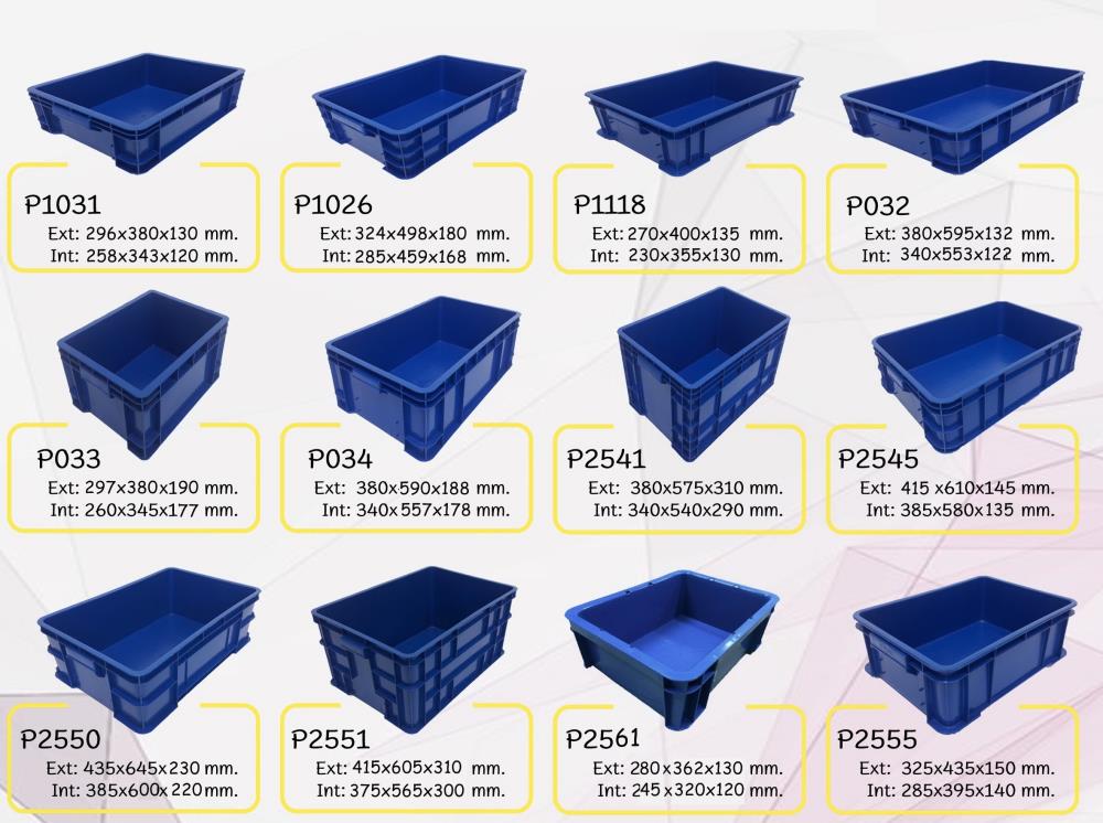 Plastic container- Tray กล่องใส่ชิ้นงาน,Plastic container- Tray,,Materials Handling/Boxes