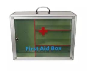 Empty first aid box with handle,ตู้ยาสามัญ, ตู้ยา, ตู้ยานำเข้า, ตู้ยาประจำบ้าน,  กล่องปฐมพยาบาล,  กล่องปฐมพยาบาลเบื้องต้น, first aid box ,,Plant and Facility Equipment/Safety Equipment/Safety Equipment & Accessories