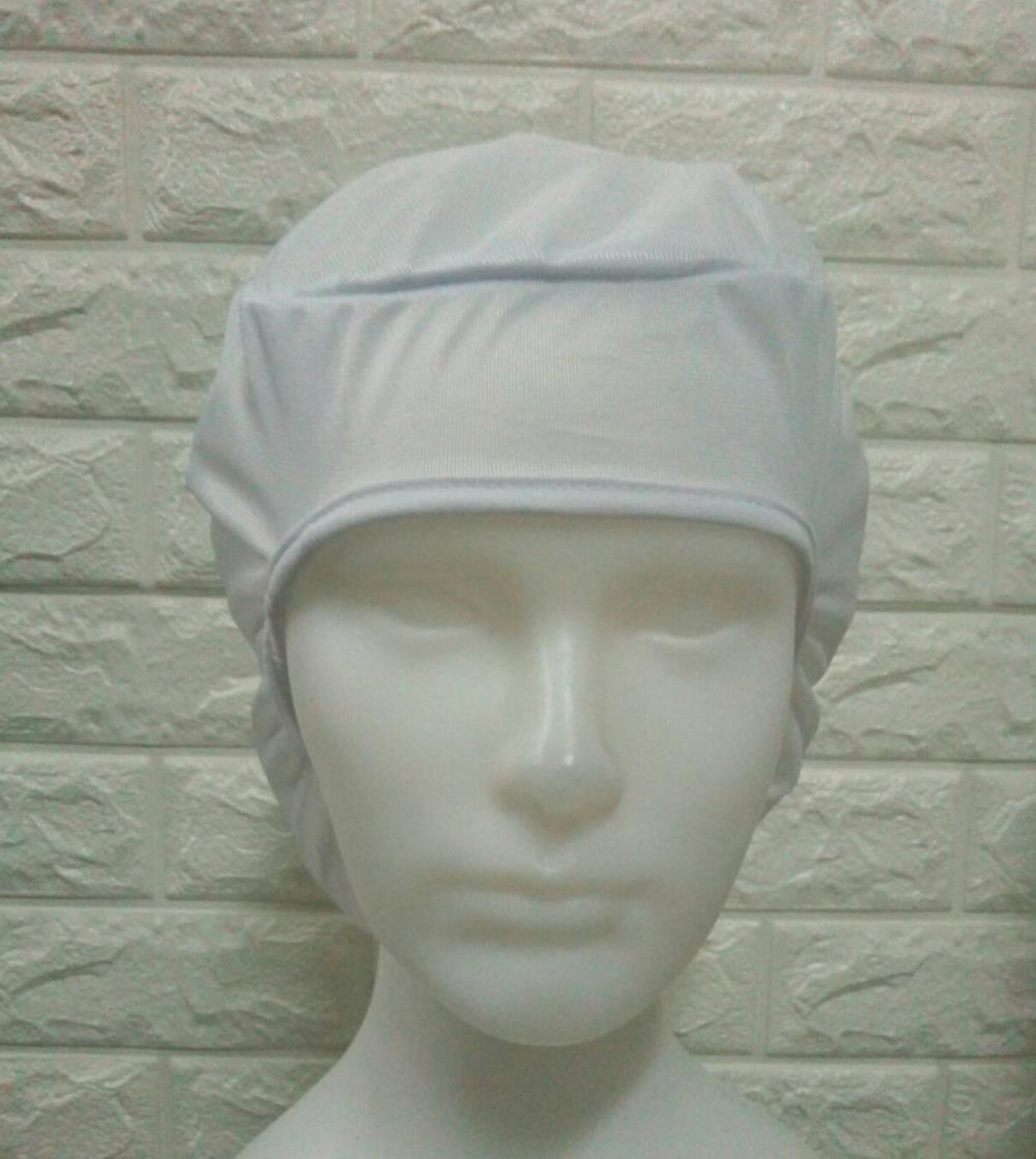 หมวกคลุมผมสีขาว ผ้าเจอซี่  หมวกแม่บ้าน หมวกอุตสาหกรรม หมวกอาหาร  หมวกคลุมผมตาข่ายบน หมวกแม่ครัว หมวกพ่อครัว  หมวกทำอาหาร หมวกโรงงาน หมวกพนักงานฝ่ายผลิต 