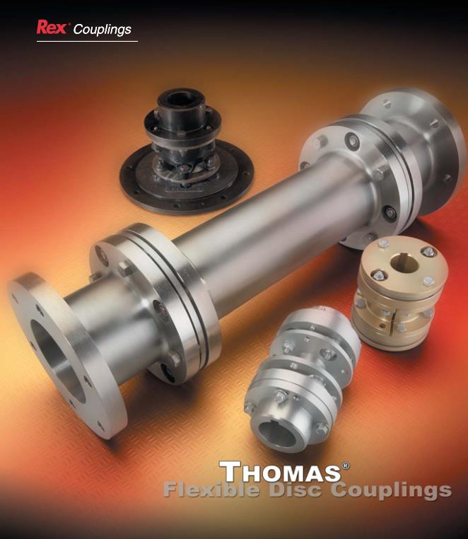 Thomas flexible disc coupling type XTSRS1298 standard hub w/o adapter,  W/Stainless steel disc pack 2-3/4" bore ,Thomas flexible disc coupling,REX,Machinery and Process Equipment/Equipment and Supplies/Discs