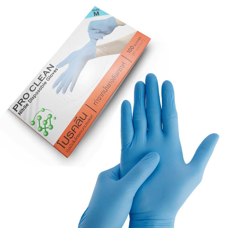 ถุงมือไนไตร,ถุงมือไนไตรสีฟ้า,PROCLEAN,Plant and Facility Equipment/Safety Equipment/Gloves & Hand Protection