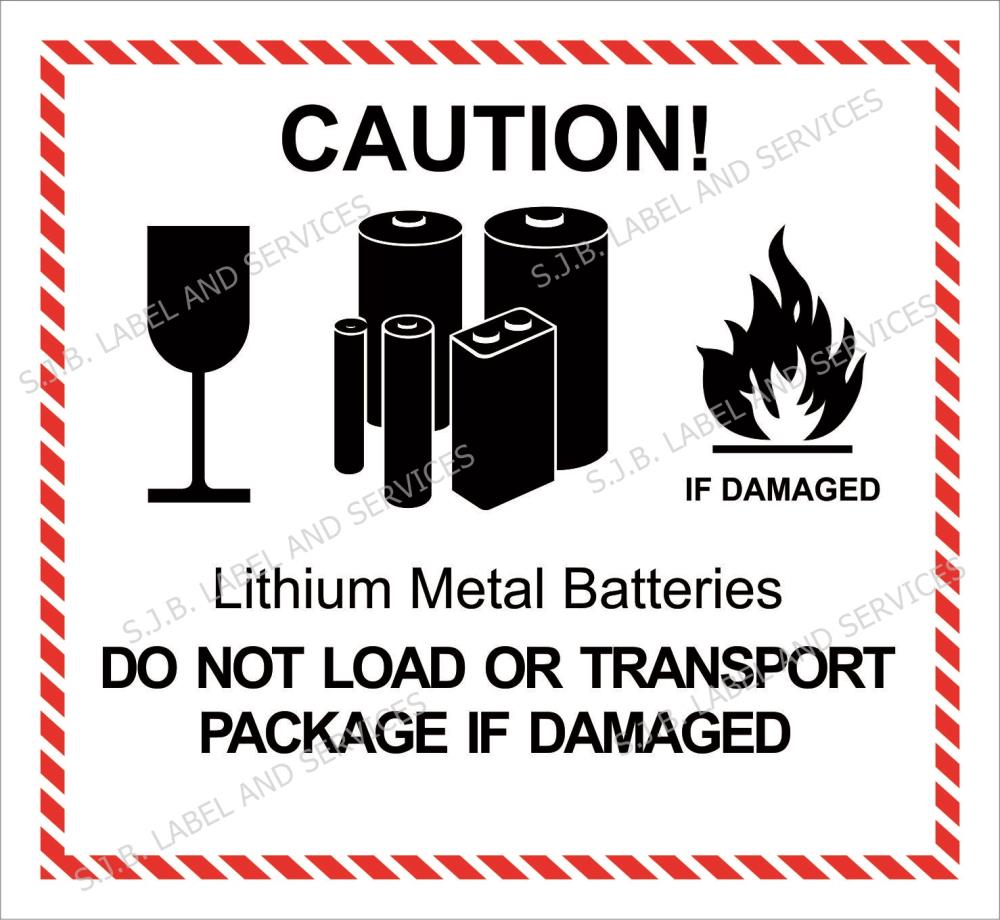 CAUTION Lithium Metal Batteries,ป้ายสัญลักษณ์/สารเคมี/class/dg/label/sticker/วัตถุอันตราย/สติ๊กเกอร์/CAUTION/Lithium Metal Batteries/ Batteries,,Hardware and Consumable/Packing and Labeling