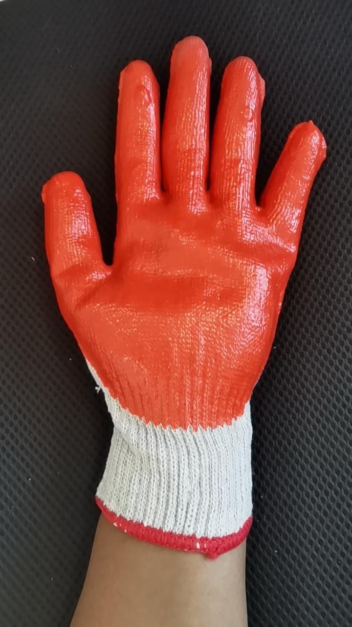 ถุงมือผ้าชุบยางพาราสีส้ม,ชุบยางพารา,ื,Plant and Facility Equipment/Safety Equipment/Gloves & Hand Protection