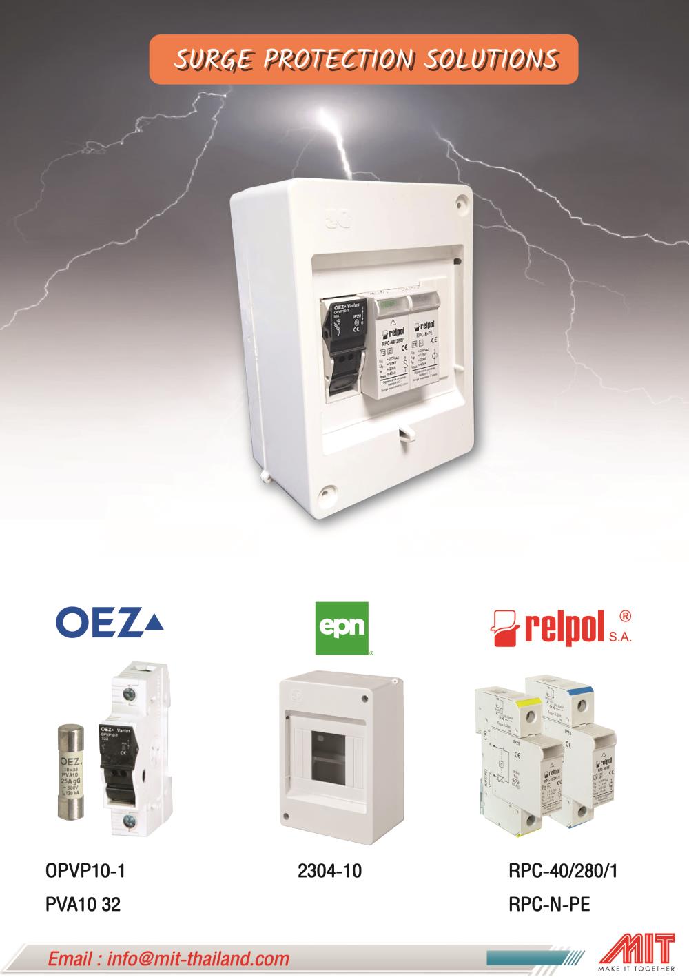 Surge Protection Solutions,Surge Protection Devices,Relpol, OEZ, EPN,Electrical and Power Generation/Electrical Components/Surge Protector