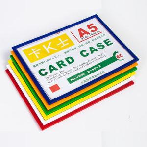 PVC Card Case กรอบพลาสติกขอบสีต่างๆ ด้านหน้ามีแผ่นพลาสติกใสปิด ด้านหลังมีแม่เหล็ก ขนาด A3-A5