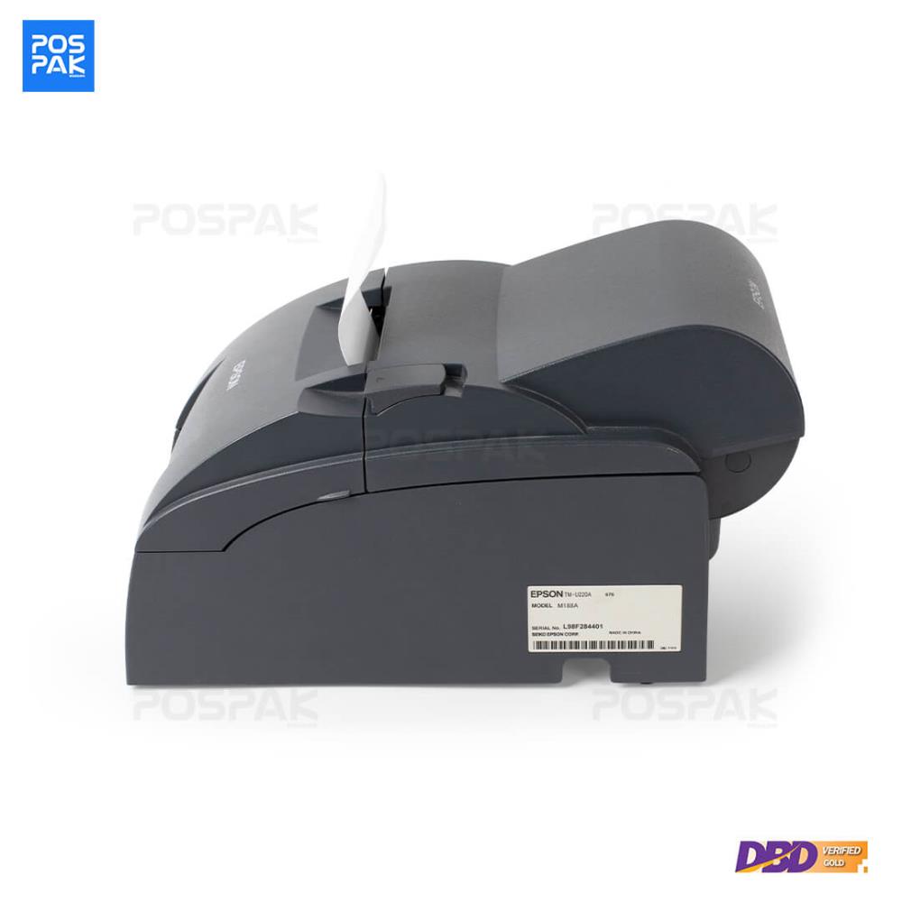 EPSON TM-U220A(LAN) Dot Matrix Printer เครื่องพิมพ์ใบเสร็จแบบหัวเข็ม (ตัดกระดาษอัตโนมัติ ม้วนเก็บสำเนา)