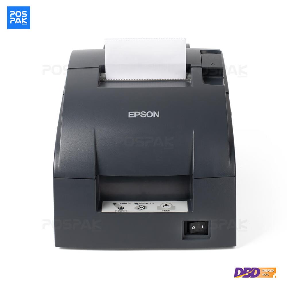 EPSON TM-U220B(USB) Dot Matrix Printer เครื่องพิมพ์ใบเสร็จแบบหัวเข็ม (ตัดกระดาษอัตโนมัติ ไม่ม้วนเก็บสำเนา)
