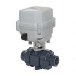 A150-T15-P2-B DN15 UPVC Motorized valve with manual override,upvc บอลวาล์วไฟฟ้า,Tonhe,Pumps, Valves and Accessories/Valves/Ball Valves