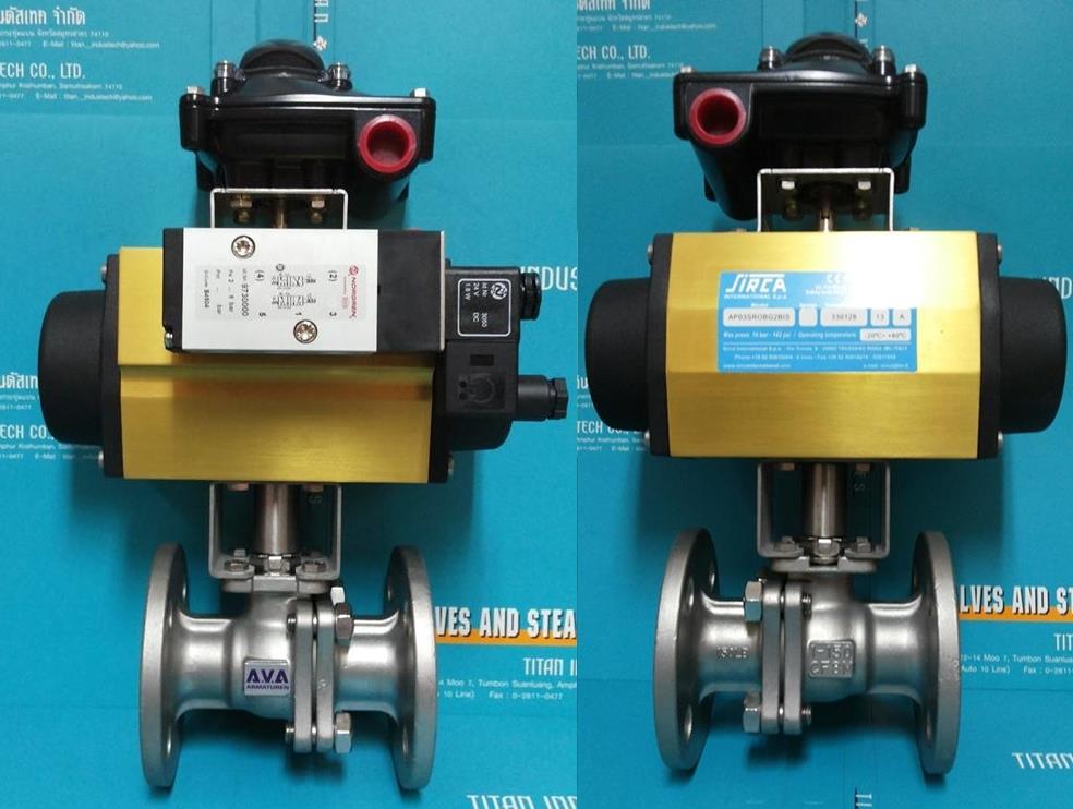"AVA" 2-PCS BALL VALVE FLANGED ANSI 150 C/W "SIRCA"PNEUMATIC ACTUATOR TYPE SINGLE ACTING C/W 3/2 SOLENOID VALVE C/W LIMIT SWITCH BOX,PNEUMATIC ACTUATOR,SIRCA,Automation and Electronics/Automation Systems/Factory Automation