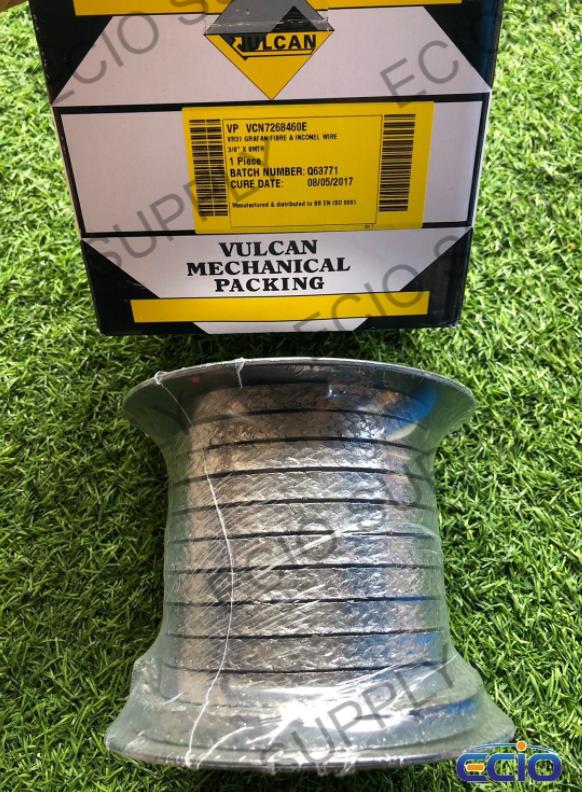 VULCAN Gland Packing style VR31 3/8” (9.5mm) x 8M. ปะเก็นเชือก,VULCAN Gland Packing style VR31 3/8” (9.5mm) x 8M. ปะเก็นเชือก,VULCAN,Hardware and Consumable/Packing and Labeling
