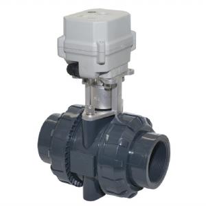 UPVC  double Union Motorized valve,หัวขับวาล์วไฟฟ้า upvc บอลวาล์วไฟฟ้า,Tohne,Pumps, Valves and Accessories/Valves/Ball Valves