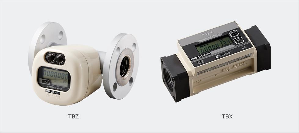 มิเตอร์ตรวจวัดแก๊สระบบเทอร์ไบน์ (ใบพัด) รุ่น TBX แบบเกลียว /TBZ แบบหน้าแปลน (Turbine Gas Meter),Aichi Tokei Turbine Gas Flowmeter for Fuel gas มิเตอร์ตรวจวัดอัตราการไหลของแก๊ส,Aichi Tokei,Instruments and Controls/Flow Meters