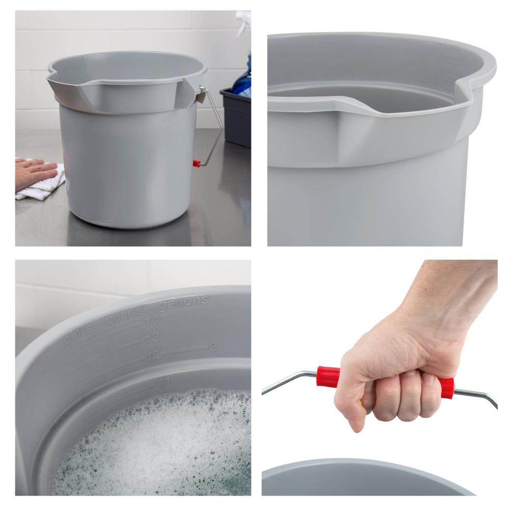 BRUTE  Buckets ถังพลาสติกหูหิ้วขอบจอก,RUBBERMAID,ถังพลาสติก,หูหิ้ว,ขอบจอก,แดง,Rubbermaid,Machinery and Process Equipment/Cleaners and Cleaning Equipment