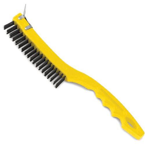 Wire Brush with Scraper, Long Plastic Handle   แปรงขนเหล็ก,RUBBERMAID,แปรงขัดสนิม,ขัดอิฐ,ขัดโลหะ,Rubbermaid,Machinery and Process Equipment/Cleaners and Cleaning Equipment