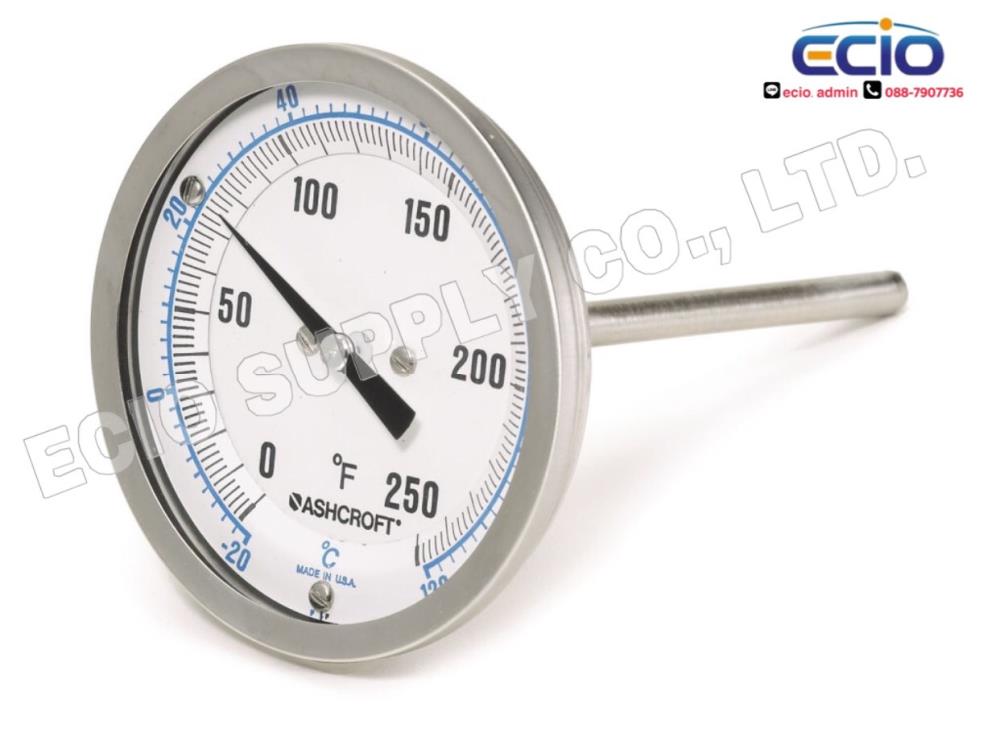 Ashcroft EI Series Bimetal Thermometers เครื่องวัดอุณหภูมิแบบเติมของเหลว ,Thermometers Gauge,Ashcroft,Instruments and Controls/Gauges