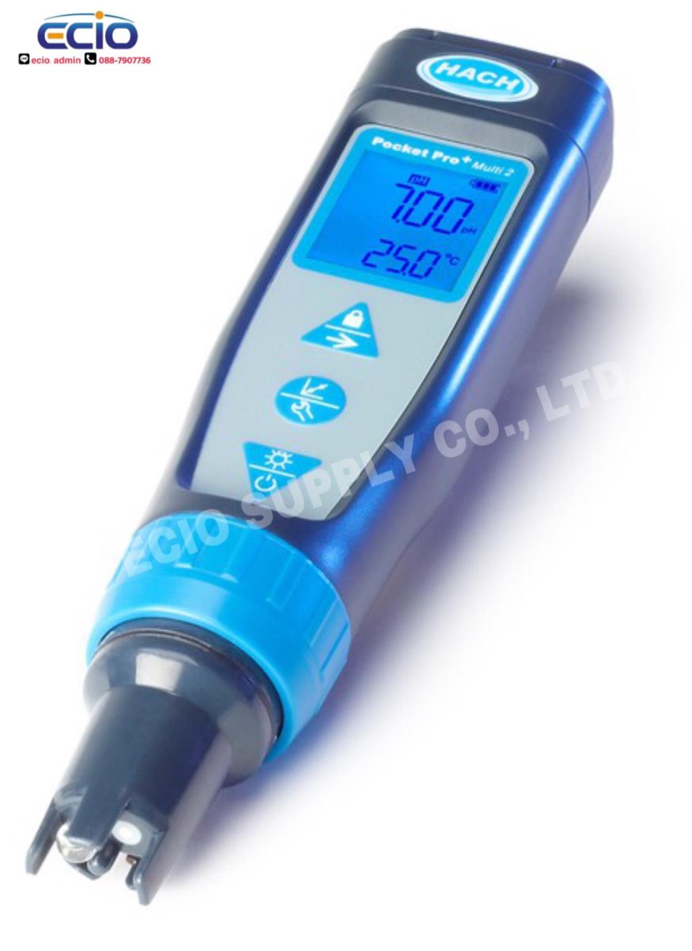 HACH Pocket Pro+ Multi 2 Tester for pH/Cond/TDS/Salinity with Replaceable Sensor ตัวทดสอบค่า pH ,HACH Pocket Pro+ Multi 2 Tester for pH/Cond/TDS/Salinity with Replaceable Sensor,HACH,Instruments and Controls/Measuring Equipment