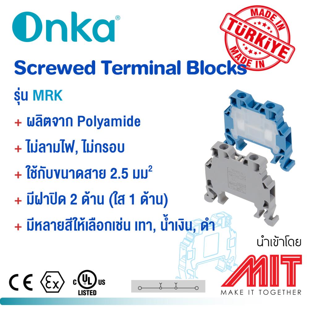 Screw Terminal Blocks,เทอร์มินอล บล็อก,ONKA,Automation and Electronics/Electronic Components/Terminal Blocks