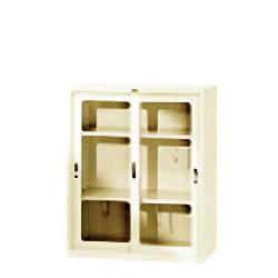 sliding glass door cabinet with 2 shelves 900w x 450d x 1100h mm.,ตู้บานเลื่อนกระจก,Lucky,Plant and Facility Equipment/Office Equipment and Supplies/Furniture