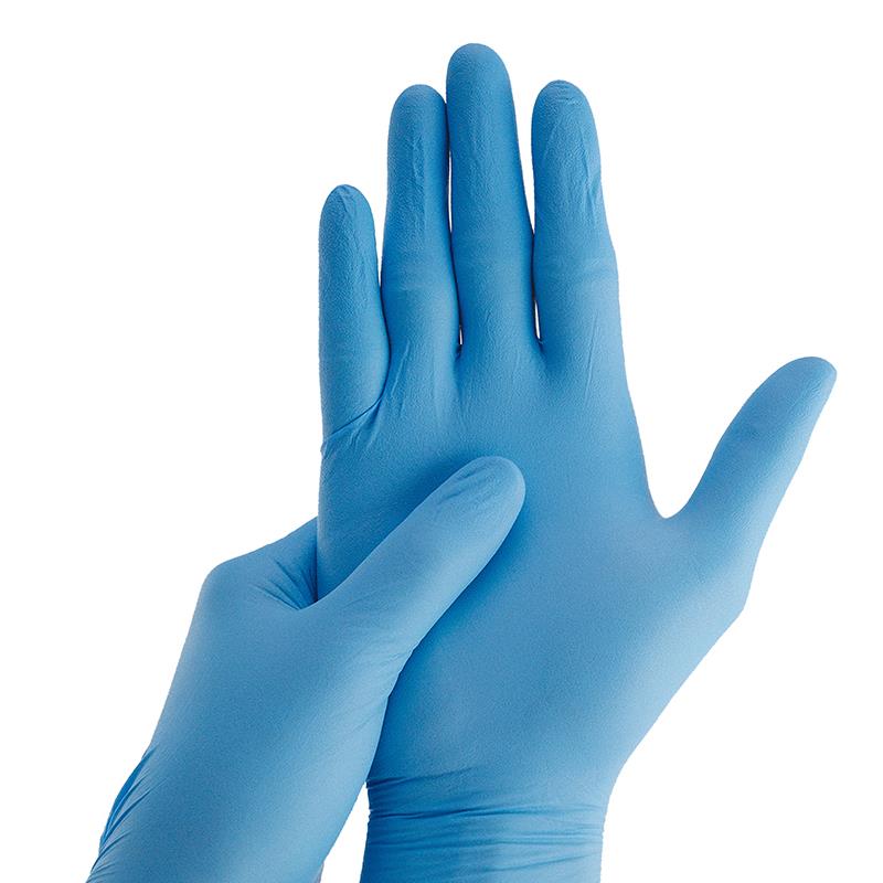 ถุงมือไนไตร สีฟ้า (Nitrile Gloves)