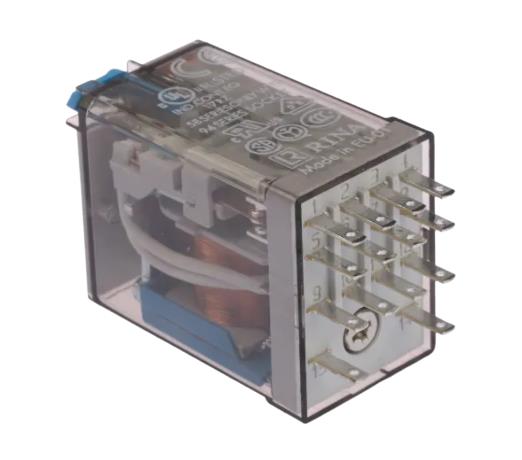 Finder, 55.34.9.024.0040, 24V dc Coil Non-Latching Relay 4PDT, 7A Switching Current Plug In, 4 Pole