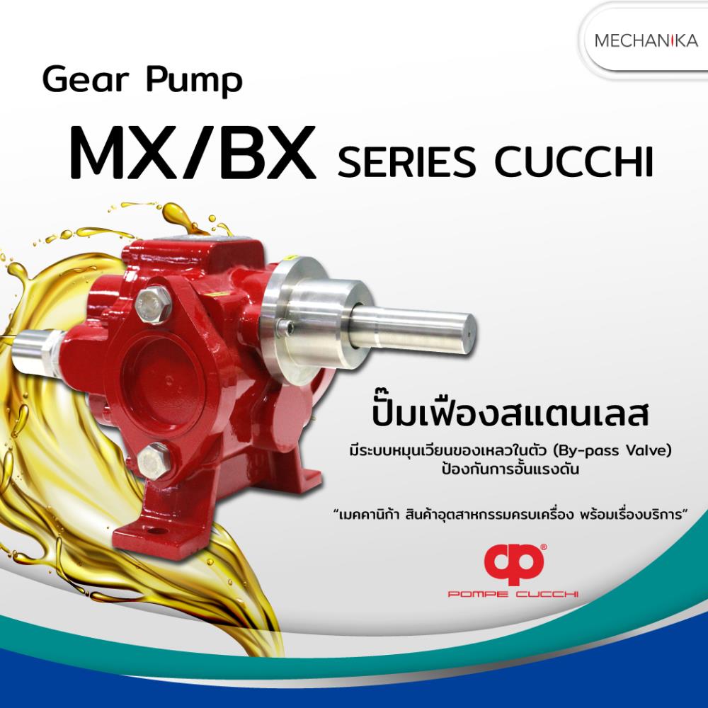 ปั๊มเฟืองดูดของเหลว รุ่น MX/BX series,ปั๊มเฟืองสแตนเลส,CUCCHI,Gear Pump,เกียร์ปั๊ม,ปั๊มดูดของเหลว,General Gears,สูบของเหลวหนืด,Cucchi,Machinery and Process Equipment/Gears/General Gears